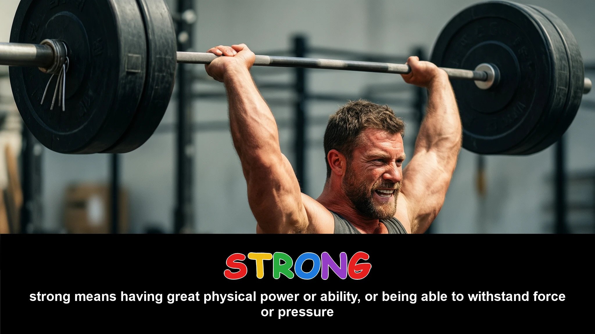 English Illustration for strong